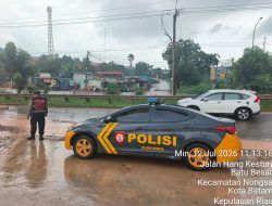 Antisipasi dampak cuaca, Polsek Nongsa patroli dan pantau titik rawan genangan serta bencana hidrometeorologi